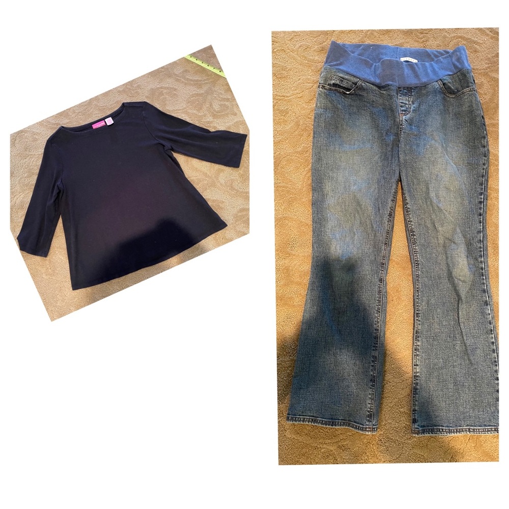 2 basic maternity pieces Liz Lange & old navy m short